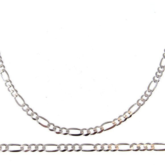 4MM Solid 925 Sterling Silver Italian Figaro Chain Necklace, Unisex Men or Women - Picture 4 of 4